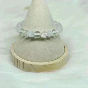White Light Clarity Beaded Bracelet